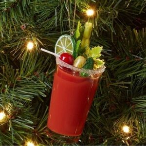 Wondershop Glass Bloody Mary Cocktail Christmas Tree Ornament  NWT
